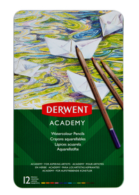 Kleurpotloden Derwent Academy Aquarel Blik À 12 Stuks Assorti