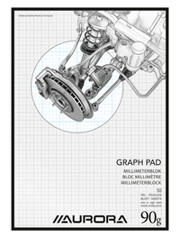 Millimeterblok Aurora A4 50 Vel 90 Gram Blauw
