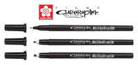 Kalligrafiepennen Set Sakura Pigma 3 Breedtes Zwart