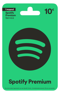 Cadeaukaart + Hangtag Spotify 10