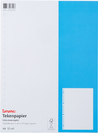 Interieur Bruna A4 23-Gaats Blanco Tekenpapier 50Vel