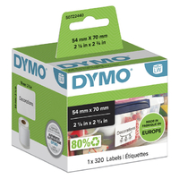 Etiket Dymo Labelwriter Multifunctioneel 54X70MM 1 Rol Á 320 Stuks Wit