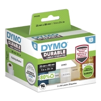 Etiket Dymo Labelwriter Industrieel 25X89MM 2 Rollen Á 350 Stuks Wit