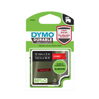 Labeltape Dymo D1 1978366 12MMX3M Polyester Wit Op Rood