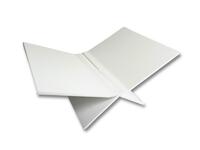 Boekenstandaard perspex middel design mat wit