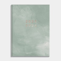 Agenda Pocket A6 D2 25/26 Verstructuur Grijsgroen