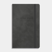 Agenda Pocket Deluxe D2 25/26 Suedelook Antraciet