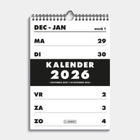 Spiraalkalender A4 2026 Basic