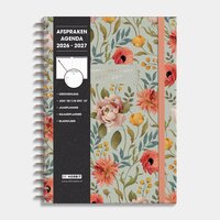 Afsprakenagenda 2026-2027 A4 Vintage Bloemen