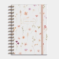 Agenda A5 Spiraal D3 25/26 Aquarel bloemetjes