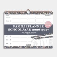 Familieplanner 2026-2027 A4+ Pastel Bloemetjes