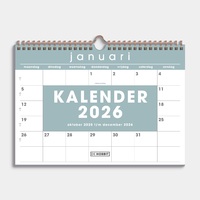 Maandkalender 2026 A4 Grijsgroen
