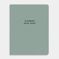 Flex Planner Medium D2 25/26 Lederlook Grijsgroen