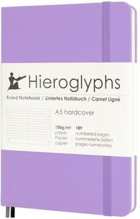 Hieroglyphs Notitieboek - A5 Gelinieerd - Lila
