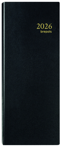 Agenda 2026 Brepols Saturnus Lima 1Dag/2Pagina's Zwart