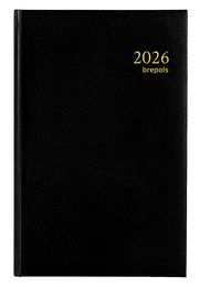 Agenda 2026 Brepols Saturnus Luxe 1Dag/1Pagina Zwart