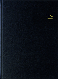 Agenda 2026 Brepols Bremax Santex A4 1Dag/1Pagina 4 Kolommen Zwart