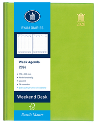 Agenda 2025 Ryam Weekplan Weekend Desk Lazio 7Dagen/2Pagina's Assorti