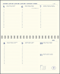Agendavulling 2025 Ryam Memoplan 7 Compact 7 Dagen/2Pagina's Landscape Creme