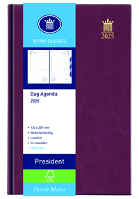 Agenda 2024 Ryam President 1Dag/1Pagina Bordeaux