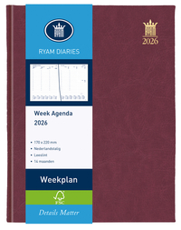 Agenda 2026 Ryam Weekplan Mundior 7Dagen/2Pagina's Bordeaux