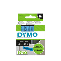 Labeltape Dymo D1 45016 720560 12MMX7M Polyester Zwart Op Blauw