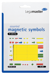 Magneet Legamaster Symbolen 10MM Geel Assorti