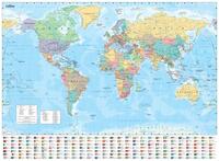 Collins Large World Wall Paper Map (70 x 91.5 cm)