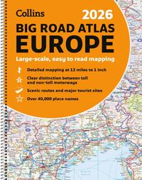 Collins Big Road Atlas Europe 2026 (A3 Spiral)