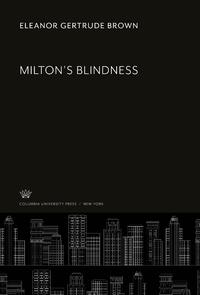 Milton'S Blindness
