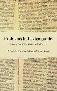 Problems in Lexicography
