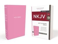 NKJV, Gift and Award Bible, Leather-Look, Pink, Red Letter, Comfort Print