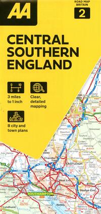 AA Road Map Central Southern England