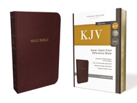 KJV Holy Bible: Super Giant Print with 43,000 Cross References, Burgundy Leather-look, Red Letter, Comfort Print: King James Version