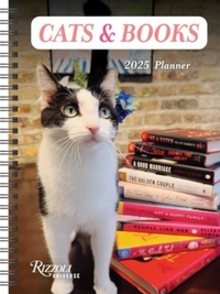 Cats & Books 12-Month 2025 Planner Calendar