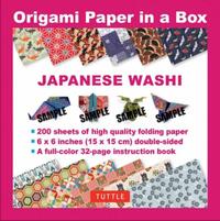 Origami Paper in a Box - Japanese Washi Patterns: 200 Sheets of Tuttle Origami Paper: 6x6 Inch Origami Paper Printed with 12 Different Patterns: 32-Pa