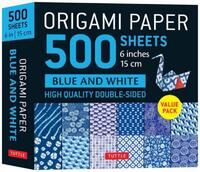 Origami Paper 500 sheets Blue & White 6" (15 cm)