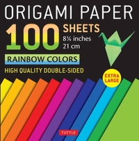 Origami Paper 100 sheets Rainbow Colors 8 1/4" (21 cm)