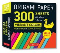 Origami Paper 300 sheets Vibrant Colors 4" (10 cm)