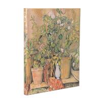 Cezanne’s Terracotta Pots and Flowers Ultra Unlined Hardback Journal (Elastic Band Closure)
