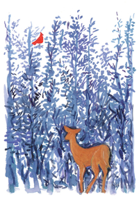 Winter Woodcut Small Boxed Holiday Cards (20 Cards, 21 Self-Sealing Envelopes)