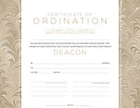 Certificate of Ordination for Deacon - Flat Opaque (Package