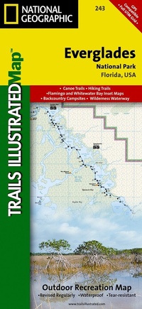 National Geographic Trails Illustrated Map Everglades National Park, Florida, USA
