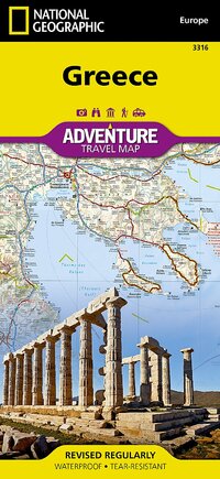 National Geographic Europa Greece Adventure Travel Map