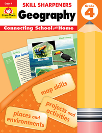 Skill Sharpeners: Geography, Grade 4 Workbook