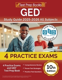 GED Study Guide 2025-2026 All Subjects: 6 Practice Exams and GED Test Prep Book [10th Edition]