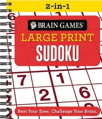 Brain Games 2-In-1 - Large Print Sudoku: Rest Your Eyes. Challenge Your Brain.