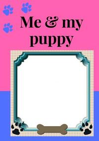 Me and my puppy: girls purple dog photo album, keepsake album for dogs, gift. scrap book for kids, cute pictures, picture and story boo