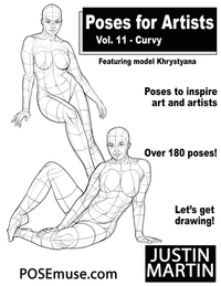 Poses for Artists Volume 11 Curvy: An Essential Reference for Figure Drawing and the Human Form (Inspiring Art and Artists)