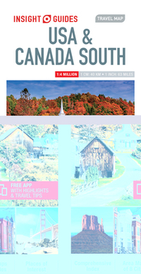 Insight Guides Travel Map USA & Canada South (Insight Maps)